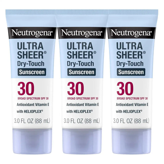 Neutrogena Ultra Sheer Dry-Touch Sunscreen Lotion SPF 30, 3 x 3 fl oz