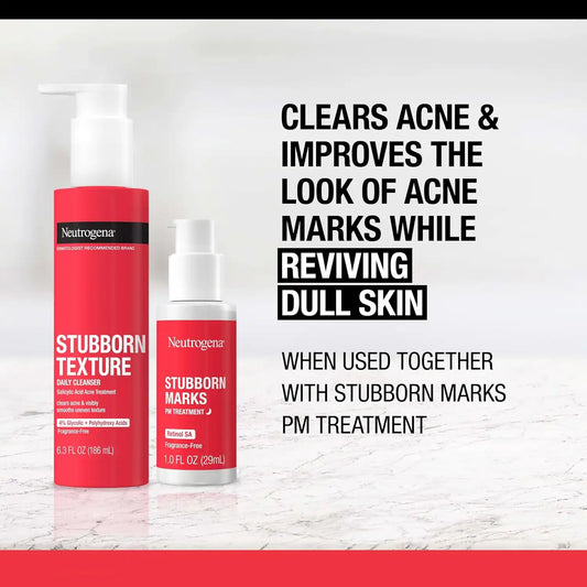 Neutrogena Stubborn Texture Daily Acne Face Wash, 6.3 fl oz
