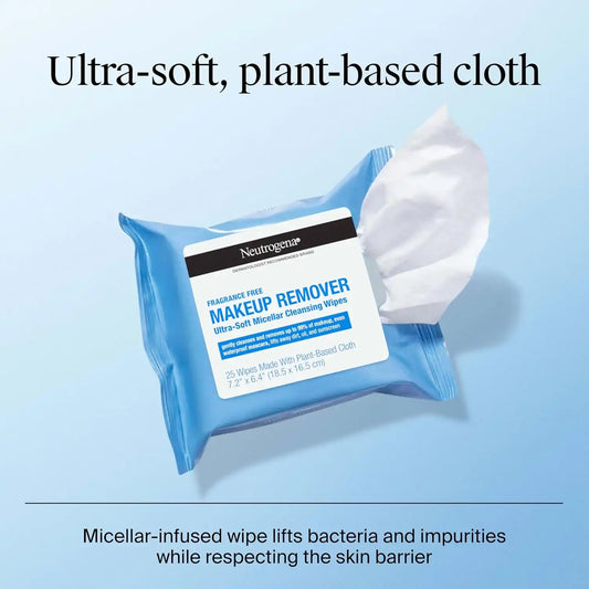 Neutrogena Fragrance-Free Makeup Remover Wipes, Singles, 20 ct