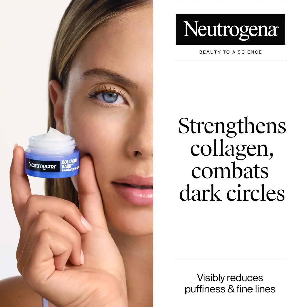Neutrogena Collagen Bank Reviving Eye Cream, Fragrance Free, 0.5 oz