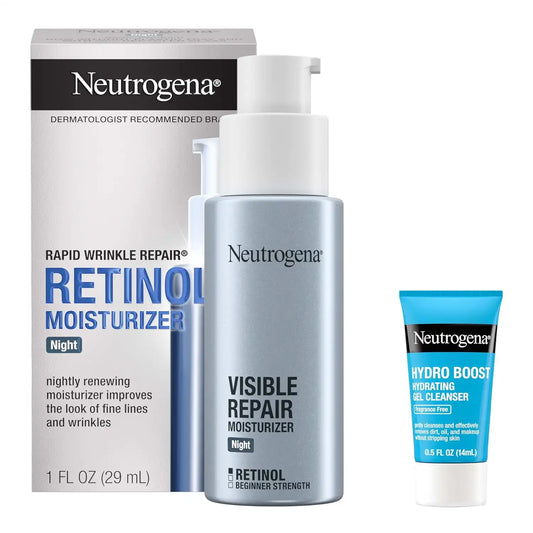 Neutrogena Rapid Wrinkle Repair Night Cream + Trial Cleanser, 2 pk