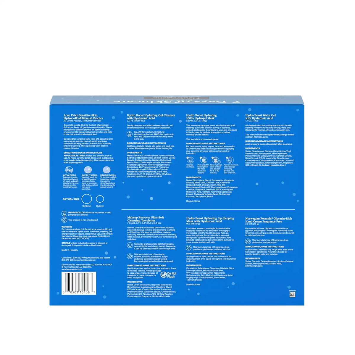 Neutrogena 7 Days of Skincare Gift Set (56.00 Value), Travel Size